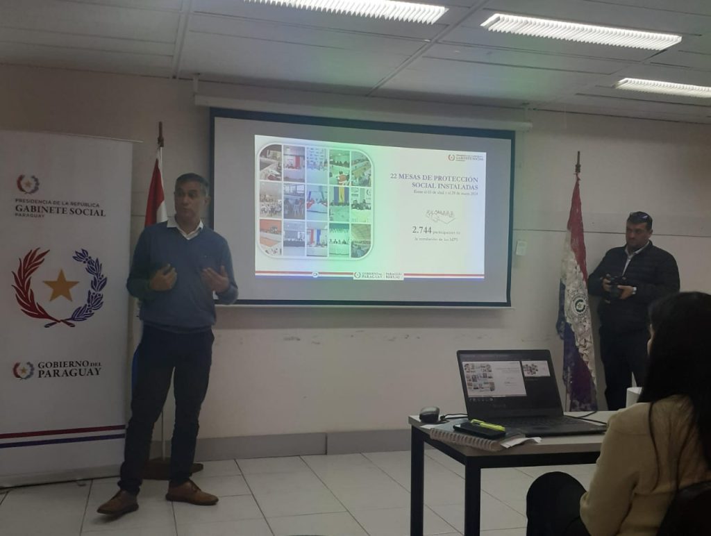Presentación del informe de instalación de mesas de protección social