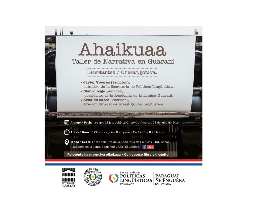 Organizan taller de narrativa en guaraní