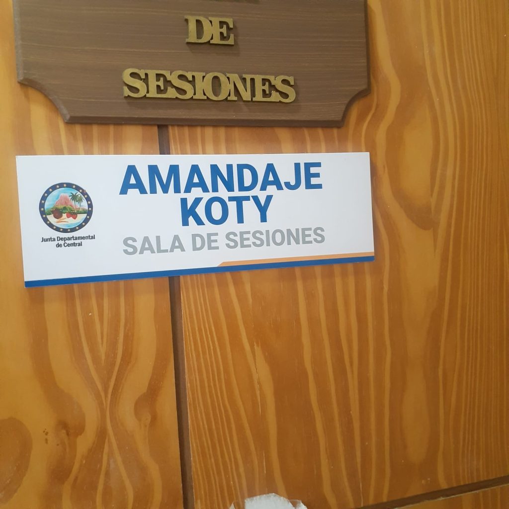 Central junta departamental-pe ojehecháma señalética oĩva ñe’ẽkõime
