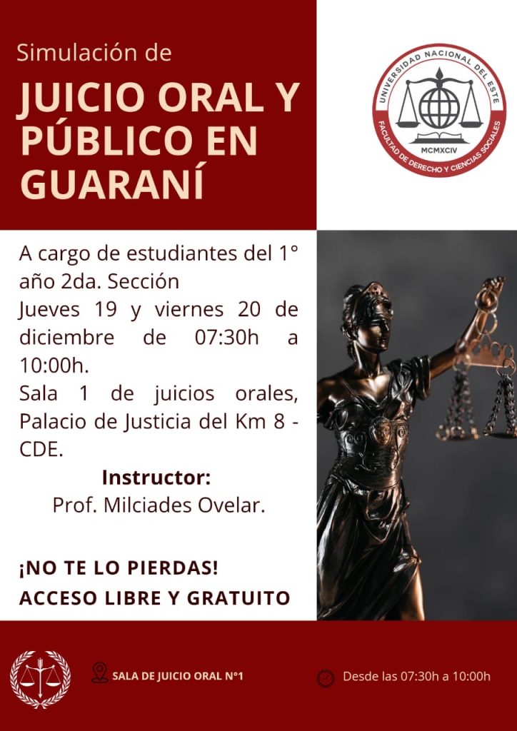 Simulacro de juicio oral y público en guaraní